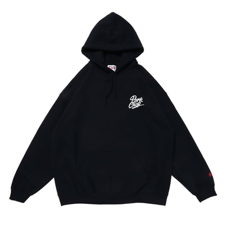 PORKCHOP - CIRCLE SCRIPT HOODIE / BLACK