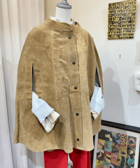 70s MEXICAN SUEDE PONCHO (JK231136)