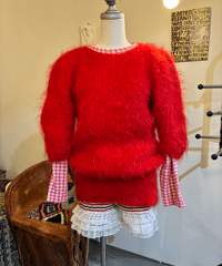 SHOULDER PAD MOHAIR SWEATER (TP260136)