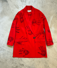 70-80s HAND PAINT WOOL JACKET (JK260150)