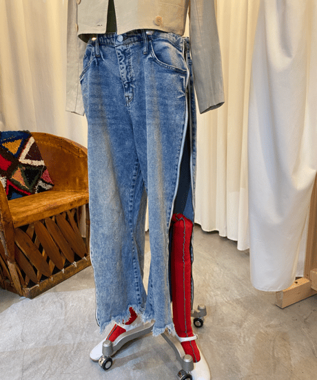 wild fable SIDE ZIPPER DENIM PANTS (BT250312)
