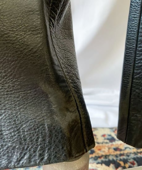 80-90s LEATHER PANTS / Black (BT260931)