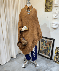 HANDMADE LONG PONCHO (JK241104)