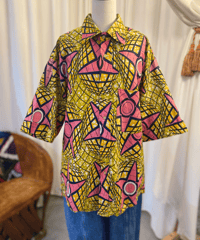 STAR PRINT AFRICAN BATIK SHIRT(TP250519)