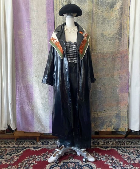 80-90s LEATHER PANTS / Black (BT260931)