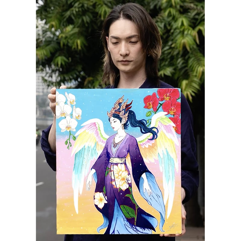 絵画、アクリル画、F10号、リトアニア、トラカイ城、佐原聖春 原画】ガルーダ 〜勝利を運ぶ翼〜 F10号 | YutoOnoオフィシャルグッズ