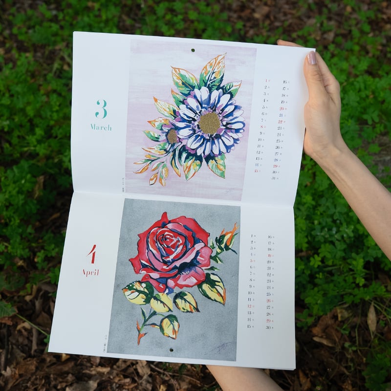 売上金全額寄付】チャリティーカレンダー2026〜12か月の誕生花〜 ※送料