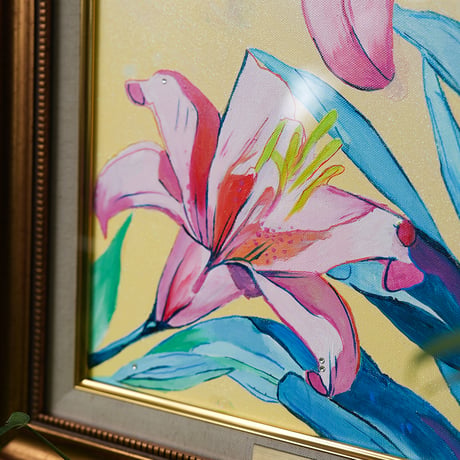 【原画】7月 ユリ 〜12か月の誕生花〜 花言葉：高貴 F6号