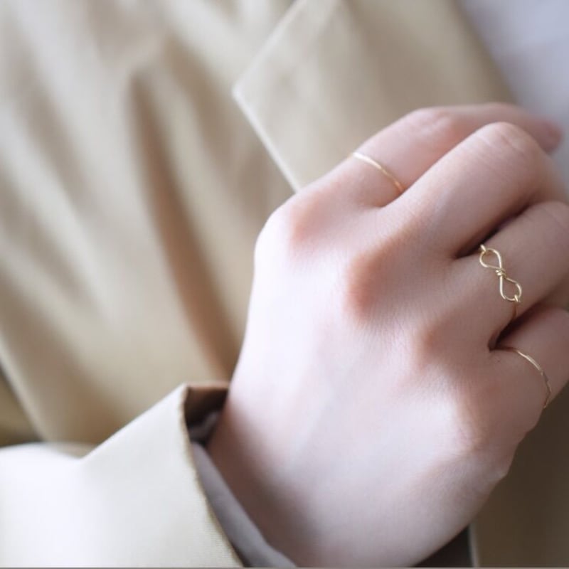 14kgf】華奢な槌目リング 2way | ALLEGROA