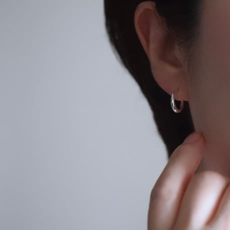 【silver925】シンプルハーフフープピアス