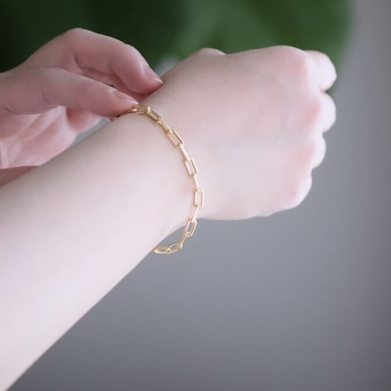 18kgf】カットアズキチェーンのボリュームブレスレット | ALLEGROA