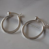 【silver925】オーバルフープピアス