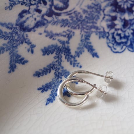 【silver925】シンプルハーフフープピアス