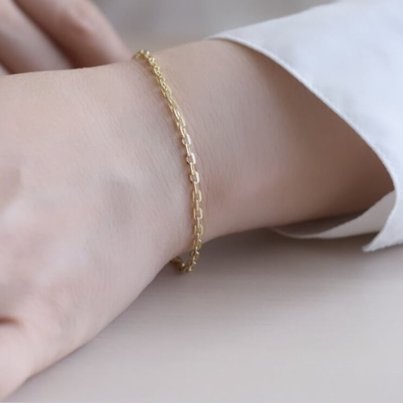 18kgf】カットアズキチェーンのブレスレット | ALLEGROA