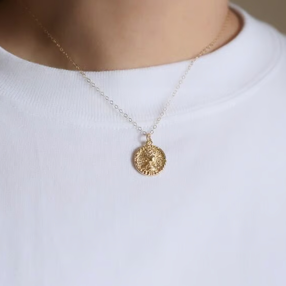 14kgf 】コインチャームネックレス | ALLEGROA