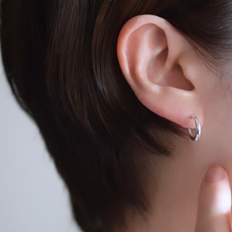 【silver925】シンプルハーフフープピアス