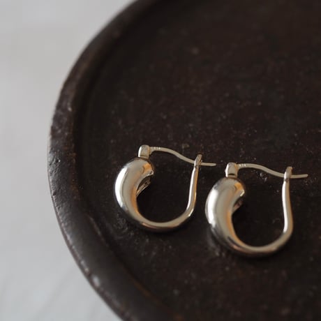 【silver925】しずくフープピアス