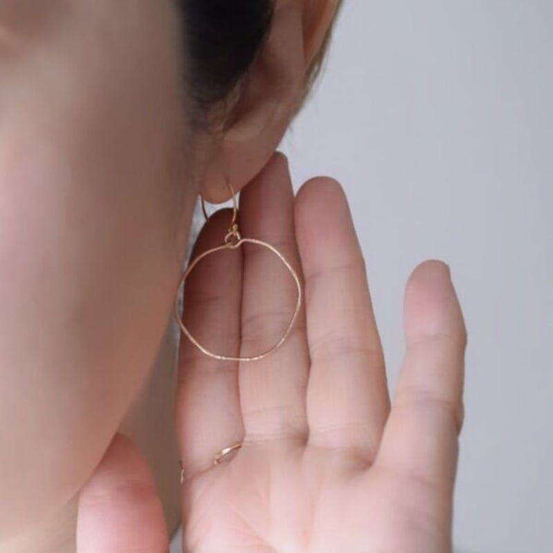 14kgf】ラフサークルピアス | ALLEGROA 14kgf】ラフサークルピアス | ALLEGROA