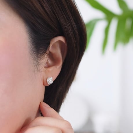 【silver925】ローズピアス