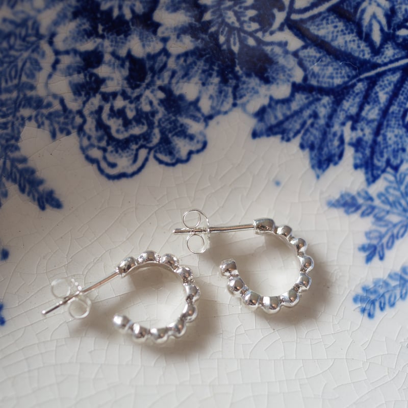 リプモン　rippmonster 赤つぶつぶフープピアス ピアス フープピアス レッドアゲート シルバー925 S925 18KGP