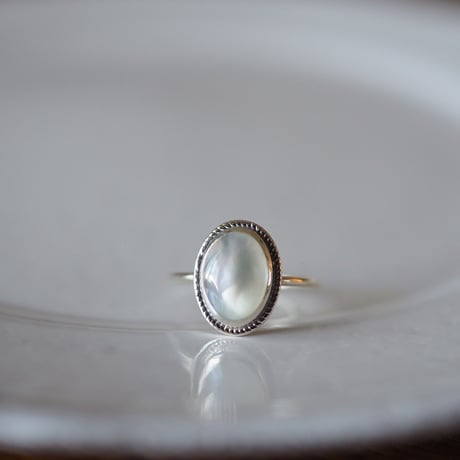【silver925】白蝶貝リング