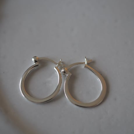 【silver925】オーバルフープピアス