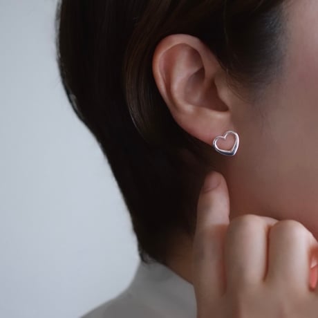 【silver925】ハートピアス