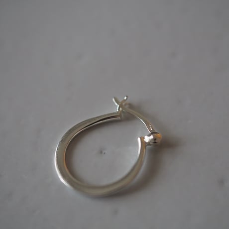【silver925】オーバルフープピアス