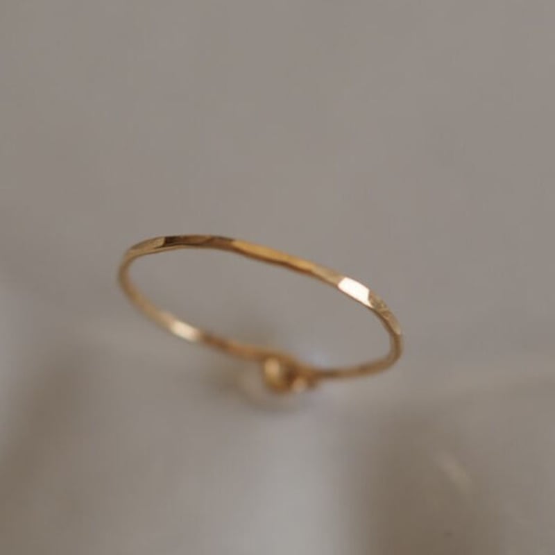 14kgf 外国語リング 14kgf】華奢な槌目リング 2way | ALLEGROA