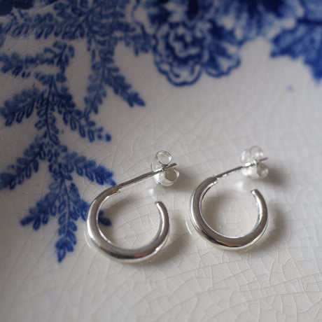 【silver925】シンプルハーフフープピアス