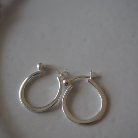 【silver925】オーバルフープピアス
