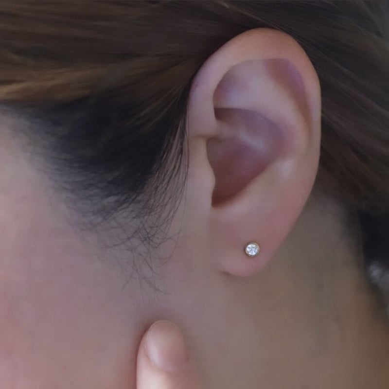 14kgf】 3mmジルコニアのスタッドピアス | ALLEGROA