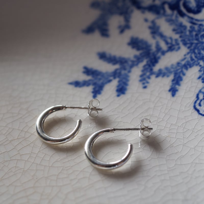 silver925】シンプルハーフフープピアス | ALLEGROA