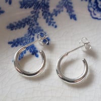 【silver925】シンプルハーフフープピアス