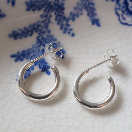 【silver925】シンプルハーフフープピアス