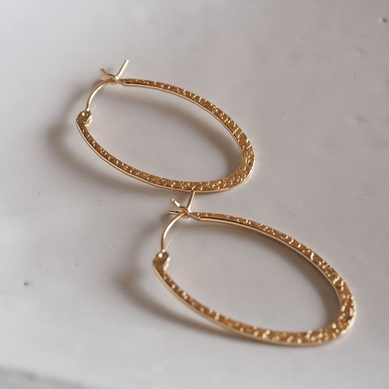 14kgf レムリアピアス ピアス【Swing】/14KGF*ミニ編み玉サンゴ+フープピアス