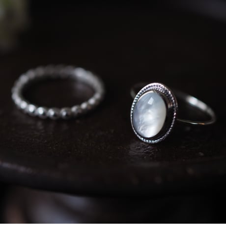 【silver925】白蝶貝リング
