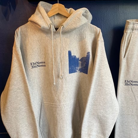 EBINOMA BRAND / EBEB feels 17watEr 12oz reverseweave hoodie&sweat pants setup -ash grey- [Set Up]