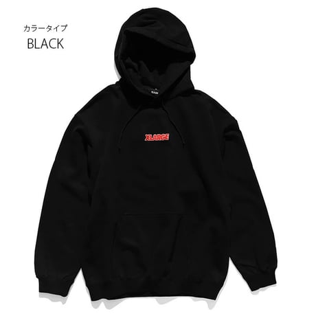 X-LARGE / STANDARD LOGO PULLOVER HOODED SWEAT [BALCK]