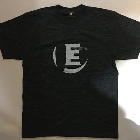 "E" S/S Tee(ヘザーブラック)