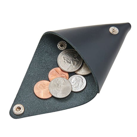LEATHER COIN CASE （BLACK)