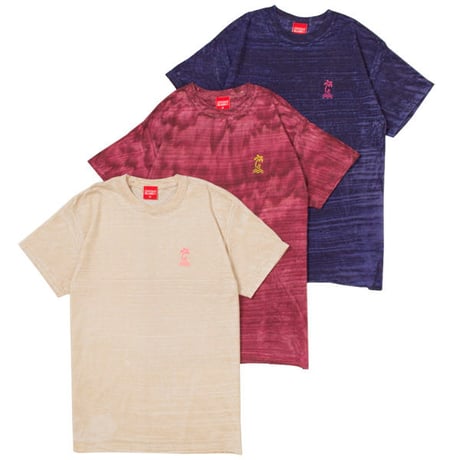 PALM TREE STRIPE TIE DYE TEE (RED)