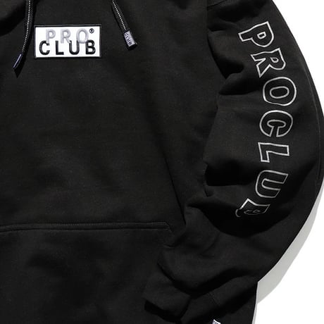 PRO CLUB / Embroidered Logo Heavyweight Pullover Hoodie 13oz [Black]