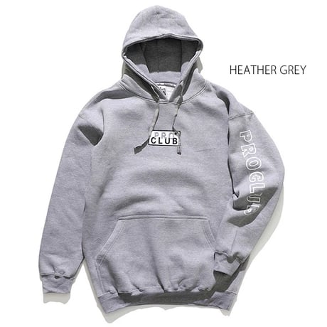 PRO CLUB / Embroidered Logo Heavyweight Pullover Hoodie 13oz [Heather Gray]
