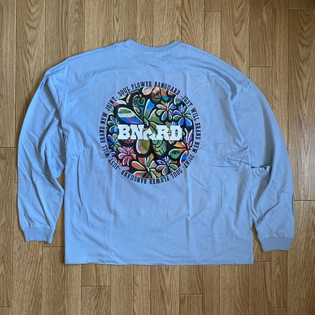 JUST WILL BRAND NEW JOINT  Big Silhouette Long SLeeve -Acid Blu-