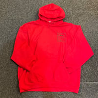 ONE MOVE / CHECK SHEET HOODIE (Red)