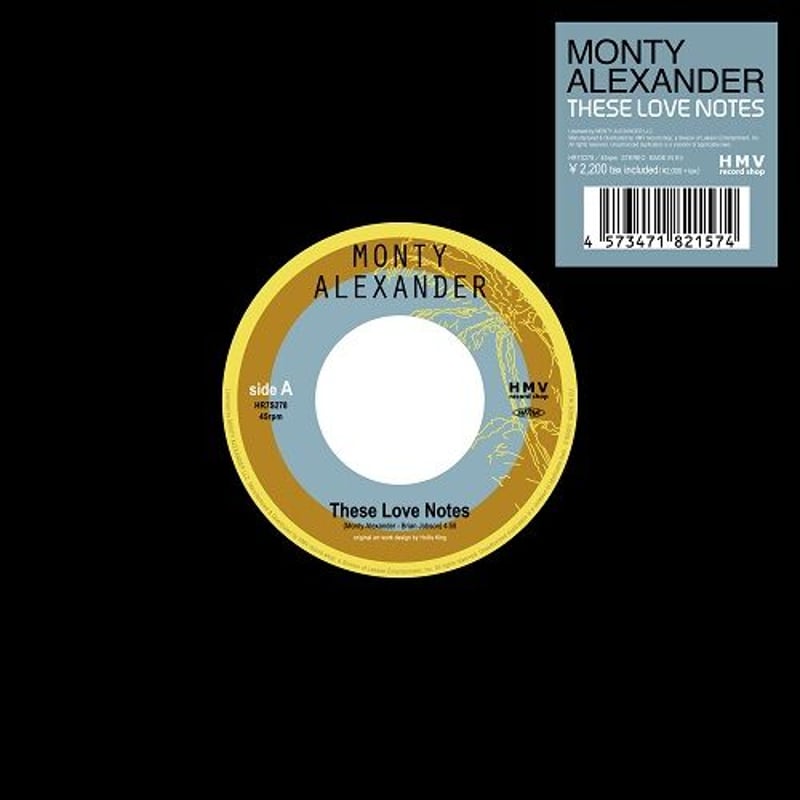 Monty Alexander 「These Love Notes」 7インチ MONTY ALEXANDER / These Love Notes [7inch] | Ba