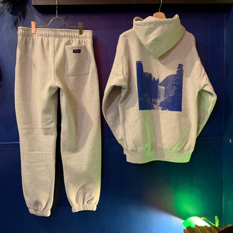 EBINOMA BRAND / EBEB feels 17watEr 12oz reverseweave hoodie&sweat pants setup -ash grey- [Set Up]