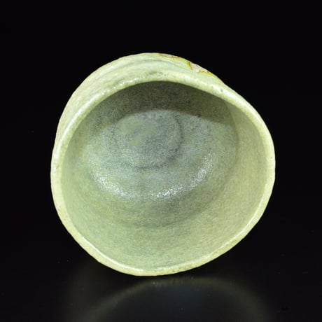 六代 清水六兵衛　古稀彩白菊黄菊茶盌　　　　　　　　　　　　　　　　　　　【お問い合わせ商品】