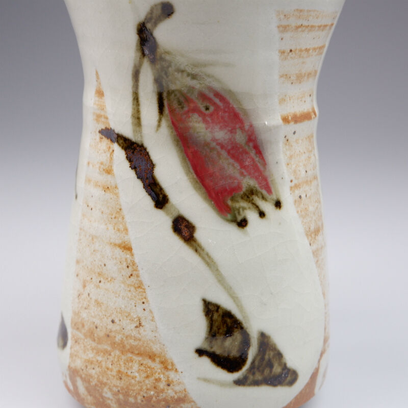 田村耕一 銅彩ほたるぶくろ文手付花入 | GALLERY 旭